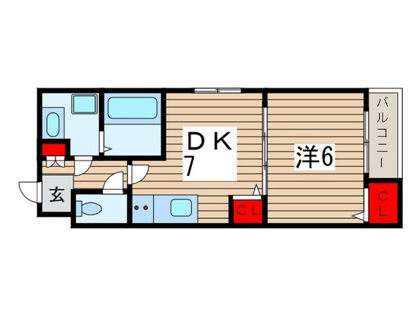 Dear Court稲毛海岸の物件間取画像